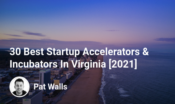 Virginia top startup accelerators 2021 logo and text on white background.