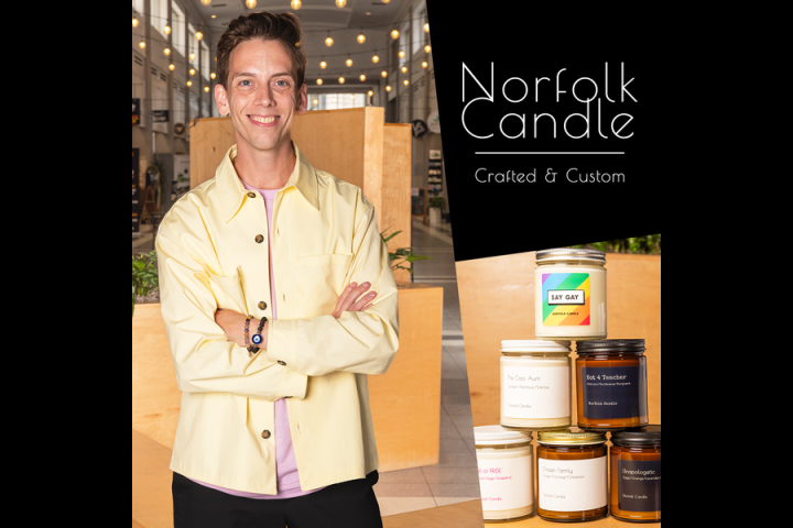 Norfolk Candle Selden Market Incubator Success Brandon Brinkley Retail Downtown Norfolk Council