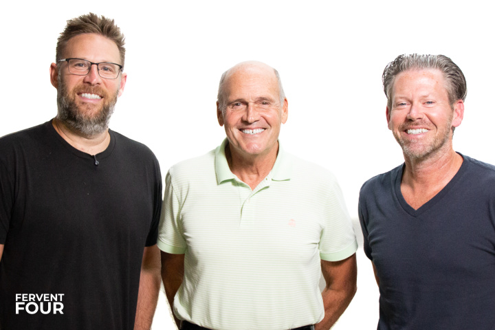 Paul Hirschbiel with Fervent Four hosts Zack Miller and Tim Ryan.